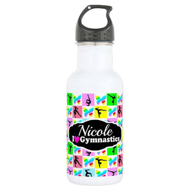 BOUTEILLE D'EAU BEAU GYMNASTIQUE BUTTERFLY DESIGN (Devant)