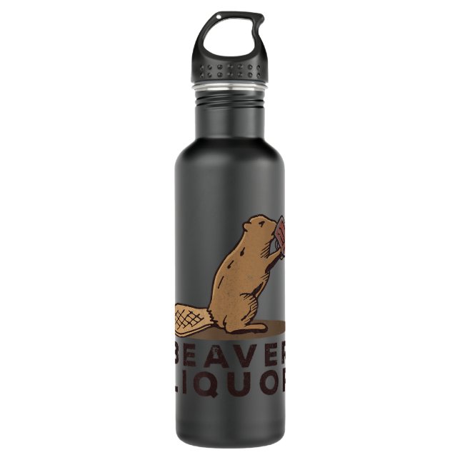 Bouteille D'eau Beaver Liquor Boire (Devant)