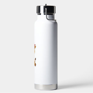 Bouteille D'eau Bébé girafe mignon avec noeud papillon design vect