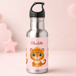 Bouteille D'eau Bébé léopard mignon animaux de safari pour enfants