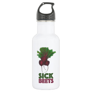 Bouteille D'eau Beets Malades (Beats) Beet Rouge Végétarien Végéta