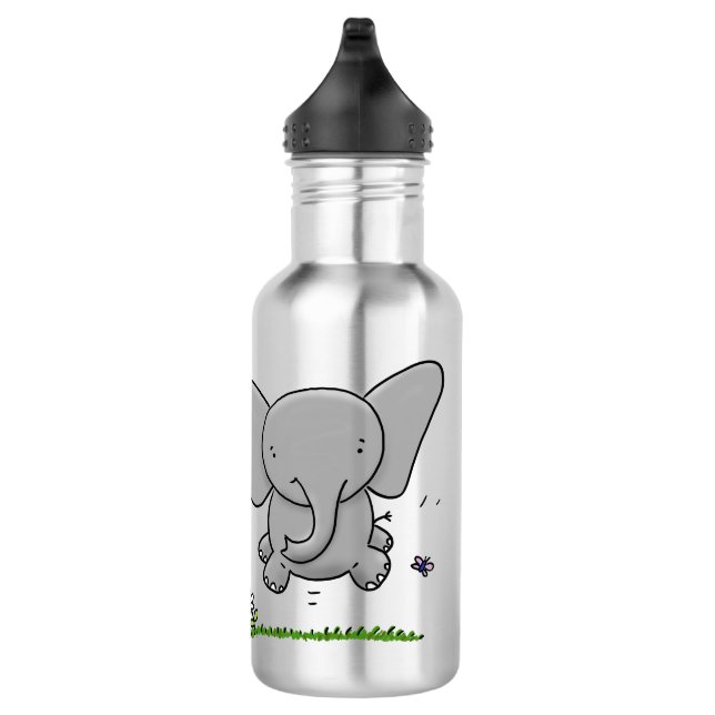 Bouteille D'eau Belle adorable dessin d'éléphant bébé (Droite)