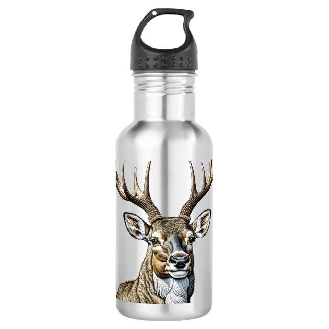 Bouteille D'eau Belle cerf avec Antlers (Devant)