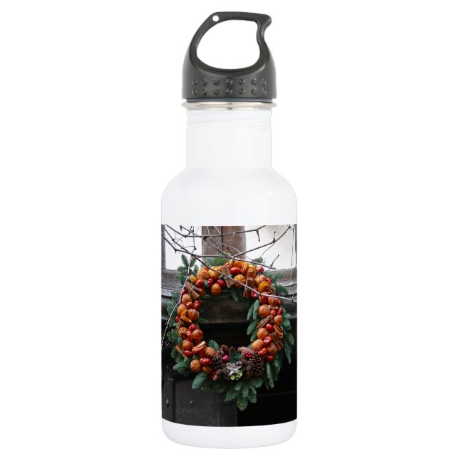 Bouteille D'eau Belle ! Couronne de Noël - Pro photo (Devant)