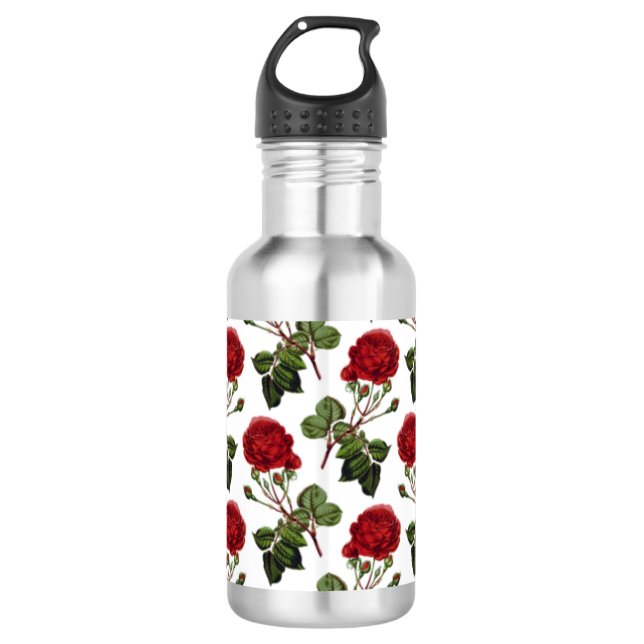 Bouteille D'eau Belles Roses Rouges (Devant)