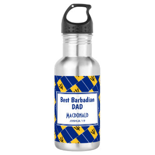 Bouteille D'eau BEST BARBADIAN Barbade Drapeau Customisé