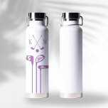 Bouteille D'eau Best Mom Golf Club Personnalisé Simple<br><div class="desc">Ce design de bouteille d'eau moderne comprend un logo de golf et vos initiales en texte vert gras pour un look simple,  élégant,  mais professionnel. Ajoutez votre nom et faites-le le vôtre !</div>