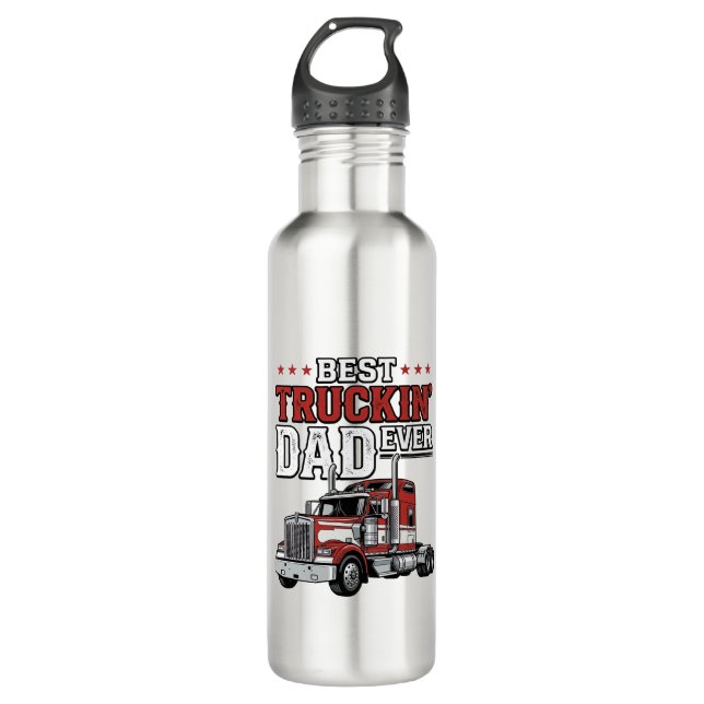 Bouteille D'eau Best Truckin Dad Ever Vintage Truck Shirt Design_1 (Devant)