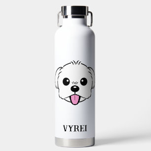 Bouteille D'eau Bichon blanc mignon Frise Chien Stick Sortie