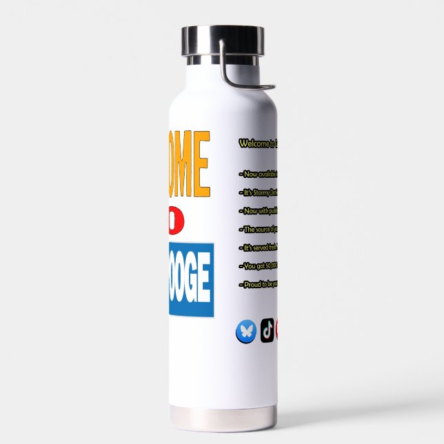 Bouteille d'eau "Bienvenue chez GeekSpooge" (Gauche)
