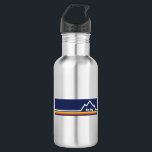 Bouteille D'eau Big Sky Resort<br><div class="desc">A une heure au sud de Bozeman,  Big Sky Resort au Montana reçoit en moyenne 100 pouces de neige par an. Le paradis de la poudre. Ce superbe design vintage a un aspect rétro.</div>