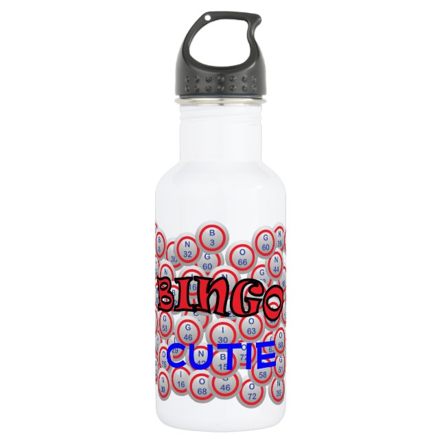 Bouteille D'eau Bingo "Nom sur Bingo Balls (Devant)