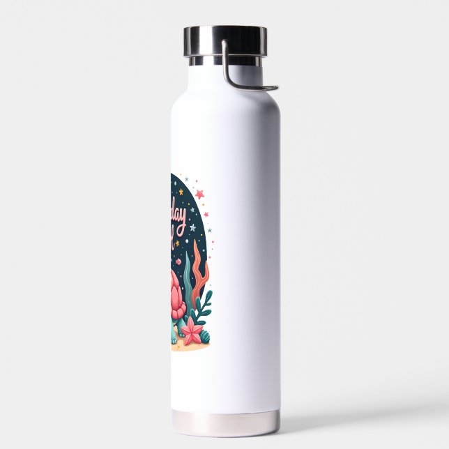 Bouteille D'eau Birthday Girl Sea Turtle Theme Birthday Party Ocea (Gauche)