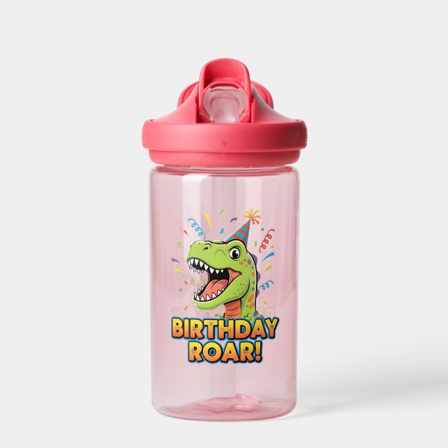 Bouteille D'eau Birthday Roar Cute Dinosaur Birthday Party Design (Avant)