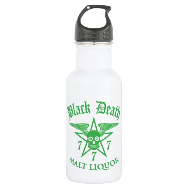 Bouteille D'eau Black Death 777- Malt Liquor (Devant)