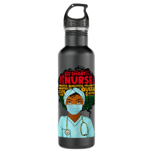 Bouteille D'eau Black History Nurse African American Pride Afro Wo