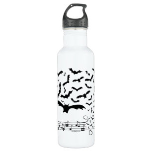 Bouteille D'eau Black Music Bats Design