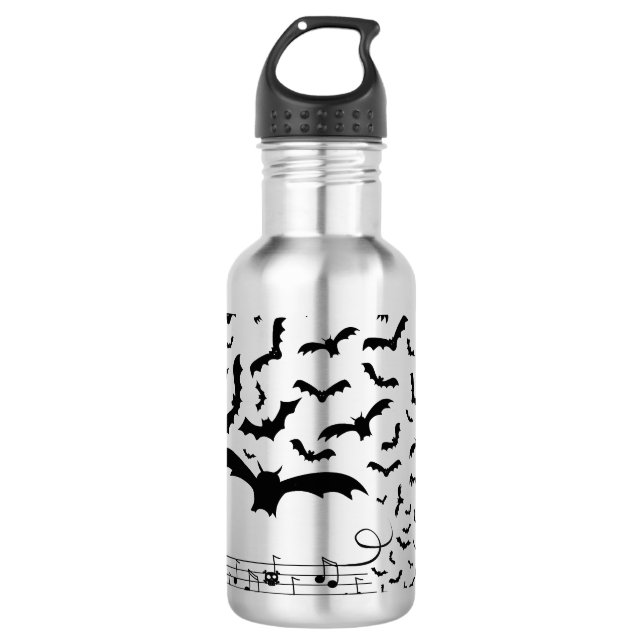 Bouteille D'eau Black Music Bats Design (Devant)