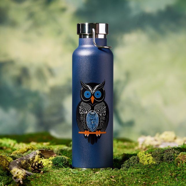Bouteille d'eau Black Owl (Extérieur)