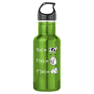 Bouteille D'eau Blague de calcul dérivé de vache Math Pun Cowculus