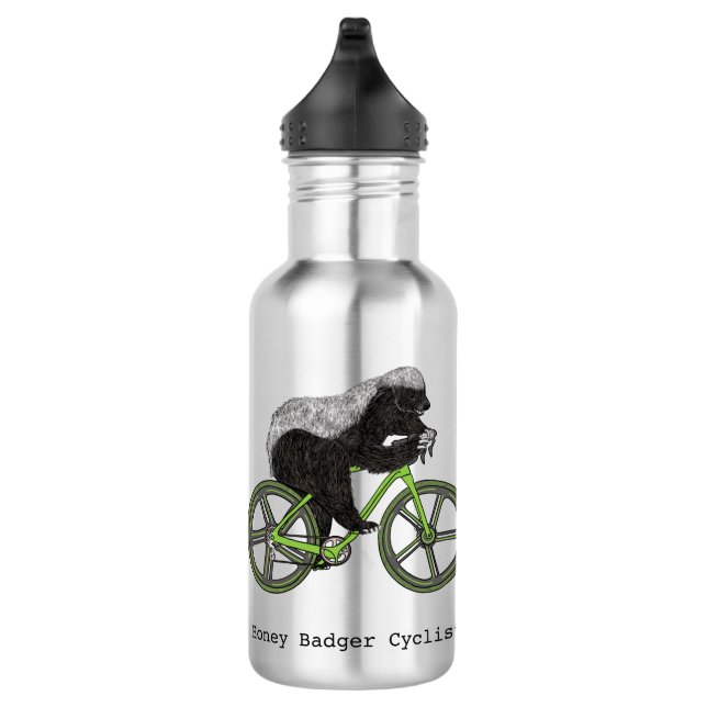 Bouteille D'eau Blaireau à vélo (Droite)