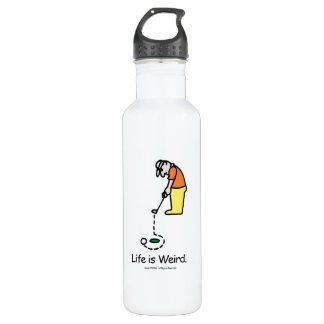 Bouteille d'eau blanche avec l'illustration de