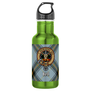 Bouteille D'eau Blason de Clan Bell sur tartan