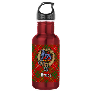Bouteille D'eau Blason du Clan Bruce sur tartan