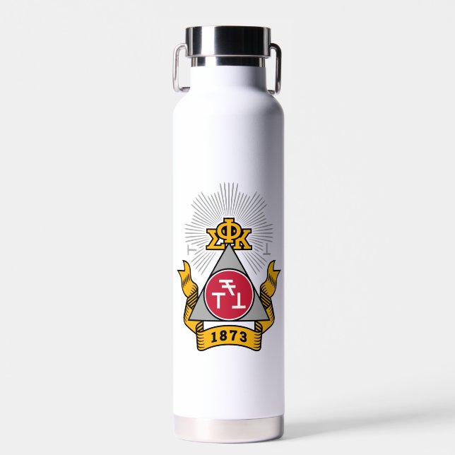 Bouteille D'eau Blason Phi Sigma Kappa (Avant)