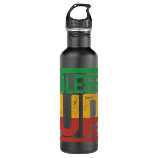 Bouteille D'eau Bless Up Reggae Music Rastafari Lion De Judah Rast