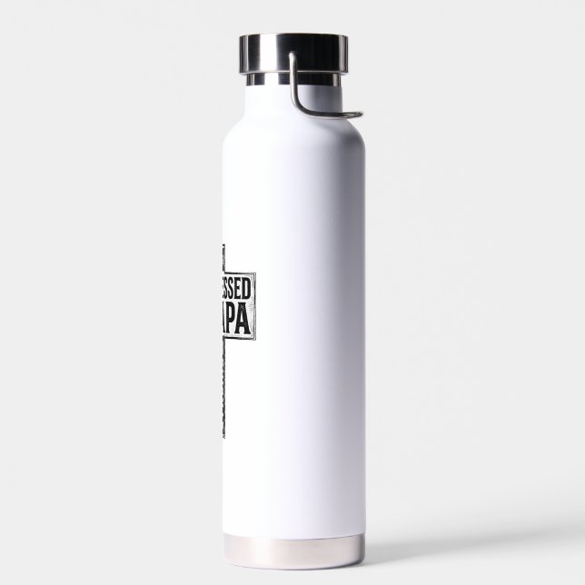 Bouteille D'eau Blessed Papa Cross Christian Vintage Typography De (Gauche)