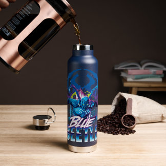 Bouteille D'eau Bleu Beetle Rétrowave Ville coucher du soleil