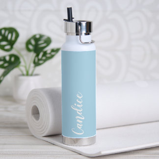 Bouteille D'eau Bleu Poudre Mariage Personnalisé Demoiselle d'Honn