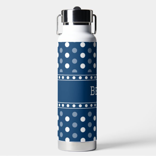Bouteille D'eau Bleu Royal à pois (Salle de sport)