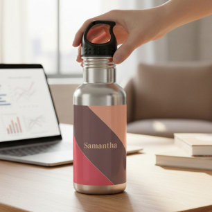 Bouteille D'eau Bloc de couleur monogramme