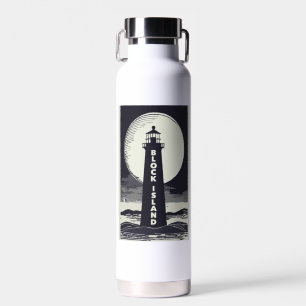 Bouteille D'eau Block Island Lighthouse Rhode Island Moon