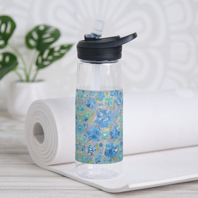 Bouteille D'eau Blue Celebration Floral Water Bottle (Évier)