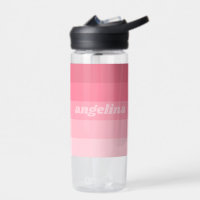 Blush Pink Mod Retro Stried Motif Nom personnalisé
