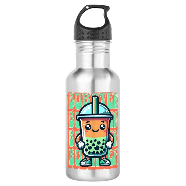 Bouteille D'eau Boba Bubble Tea Kawaii Cute Cartoon (Devant)
