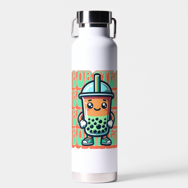 Bouteille D'eau Boba Bubble Tea Kawaii Cute Cartoon (Avant)