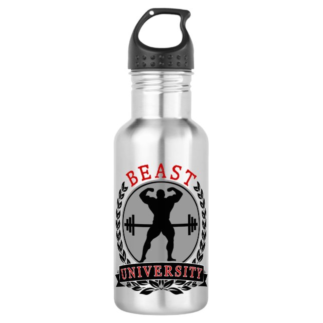 Bouteille D'eau Bodybuilding Beast University Water Bottle (Devant)