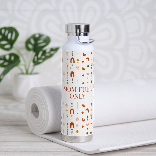 Bouteille d'eau bohème « carburant pour maman » dr (Yoga (pivoté))