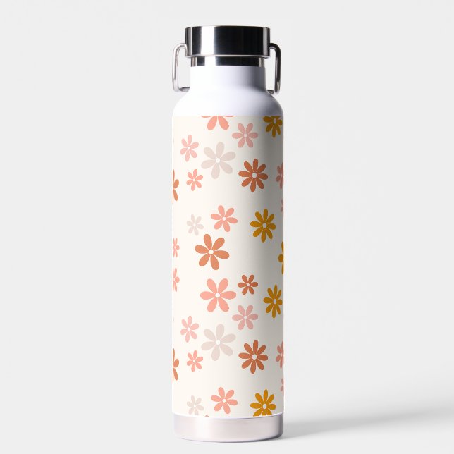 Bouteille D'eau Boho Fleurs Retro Été Floral Modèle (Avant)