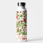 Bouteille D'eau Boho fraise Fruit vert Nom personnalisé<br><div class="desc">Sirotez en style avec cette bouteille d'eau Boho Strawberry Fruit Green, personnalisée avec votre nom! Avec un délicieux mélange de fraises juteuses et de verdure, ce design apporte une touche fraîche et fantaisiste à votre hydratation quotidienne. Parfait pour les amoureux de la nature et ceux qui adorent l'esthétique boho, cette...</div>