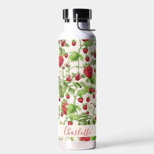 Bouteille D'eau Boho fraise Fruit vert Nom personnalisé