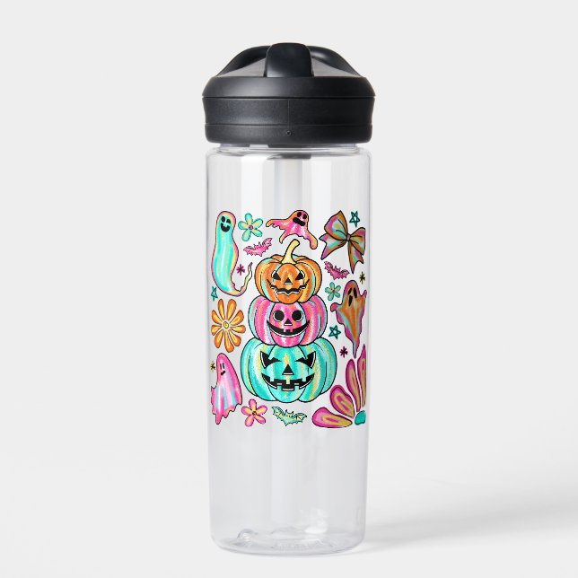 Bouteille D'eau Boho Halloween Citrouille Ghost (Extérieur)