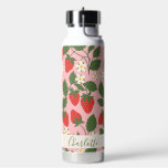 Bouteille D'eau Boho Strawberries Greenery Pink Personalized Name<br><div class="desc">This personalized strawberry water bottle makes a sweet back to school or birthday gift for girls who love fun, trendy designs. The cheerful pink background and fresh fruit pattern feel playful and summery, while the custom name adds a thoughtful touch. Perfect for school days, summer camp, dance class, or sports...</div>