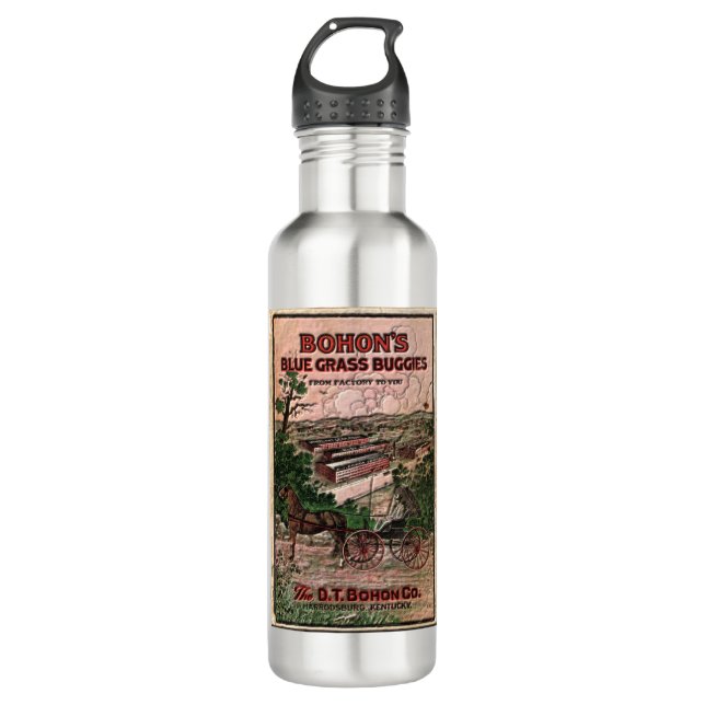 Bouteille D'eau Bohon's Kentucky Bluegrass Buggies Acier inoxydabl (Devant)