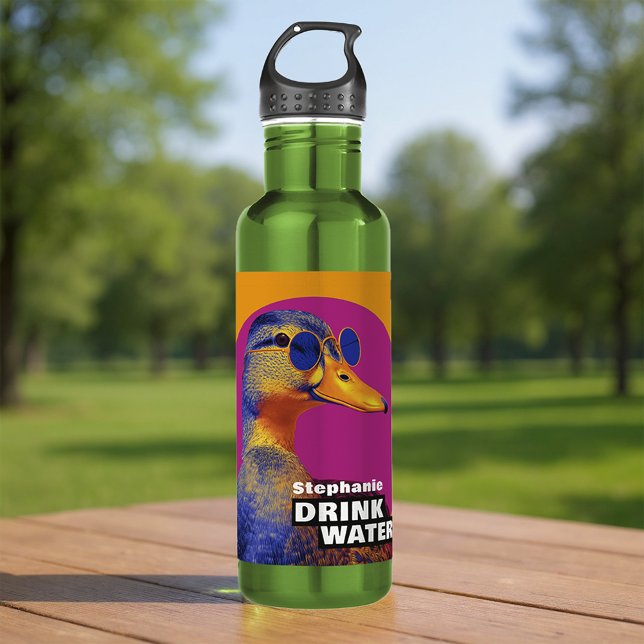 Bouteille D'eau Boire de l'eau de canard mème (Stay hydrated in style with this customizable Drink Water Duck water bottle! )