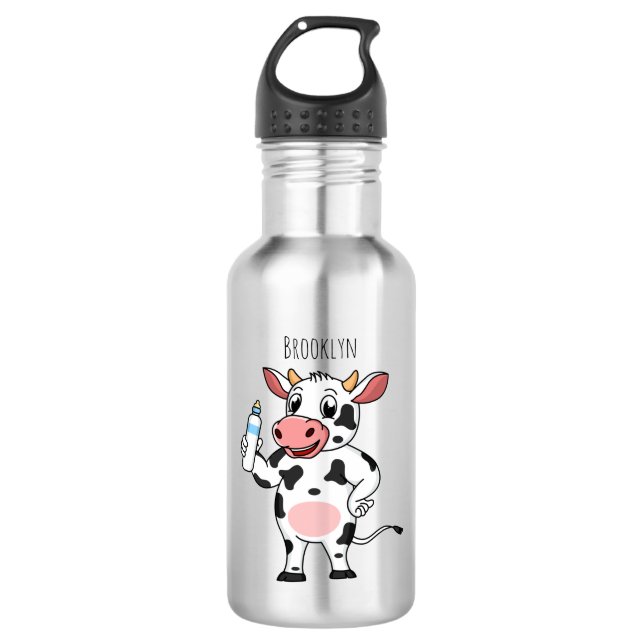 Bouteille D'eau Bonne vache avec dessin animé de biberon (Devant)